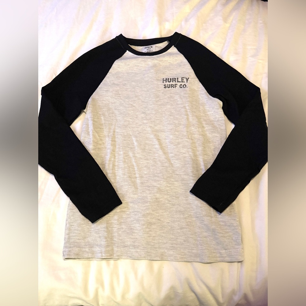 Hurley Surf Co. Black and Gray L/S Thermal Shirt